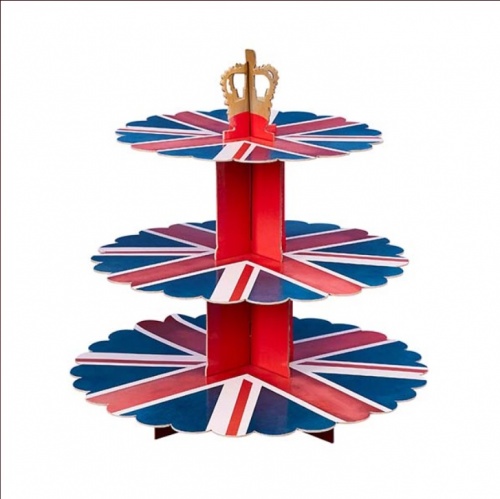 Union Jack 3 Tier Cake Stand